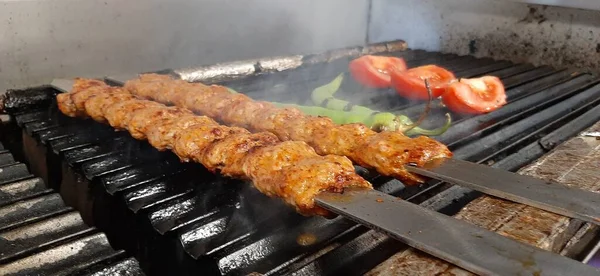 Delicioso Kebab Adana Saladas — Fotografia de Stock