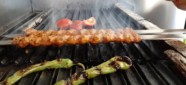 Delicioso Kebab Adana Saladas — Fotografia de Stock