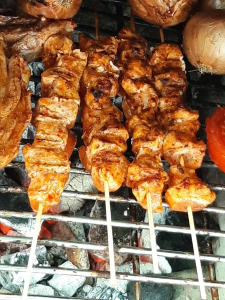 Delicioso Kebab Adana Saladas — Fotografia de Stock