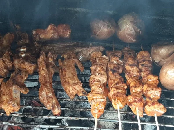 Delicioso Kebab Adana Saladas — Fotografia de Stock