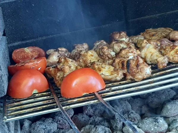 Delicioso Kebab Adana Saladas — Fotografia de Stock