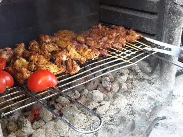 Delicioso Kebab Adana Saladas — Fotografia de Stock