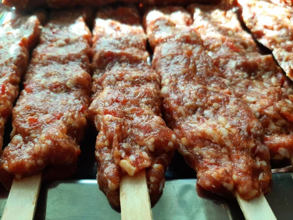 Delicioso Kebab Adana Saladas — Fotografia de Stock