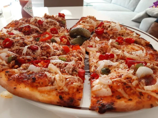 Hete Heerlijke Pizza — Stockfoto