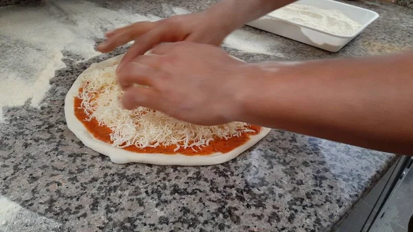 Varm Och Läcker Pizza — Stockfoto