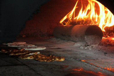 Lezzetli Türk pizzası Lahmacun.