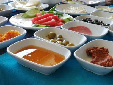 taze ve organik lezzetli açık büfe kahvaltısı