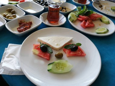 taze ve organik lezzetli açık büfe kahvaltısı