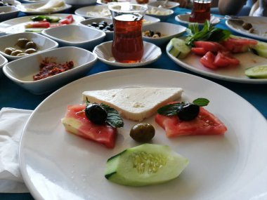 taze ve organik lezzetli açık büfe kahvaltısı