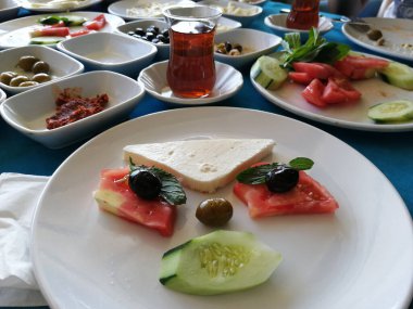 taze ve organik lezzetli açık büfe kahvaltısı