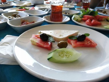 taze ve organik lezzetli açık büfe kahvaltısı