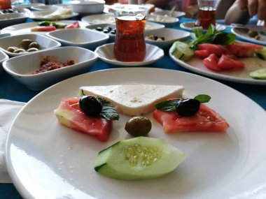 taze ve organik lezzetli açık büfe kahvaltısı