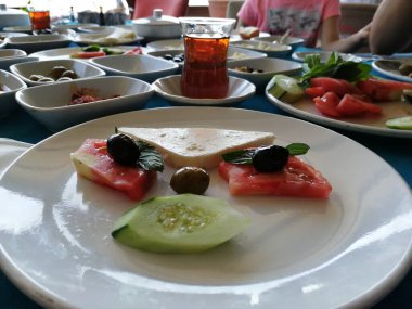 taze ve organik lezzetli açık büfe kahvaltısı