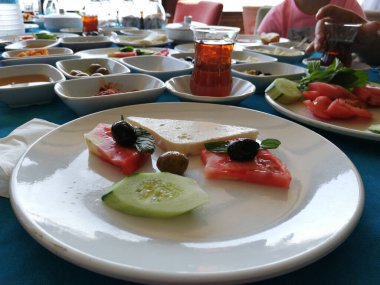 taze ve organik lezzetli açık büfe kahvaltısı