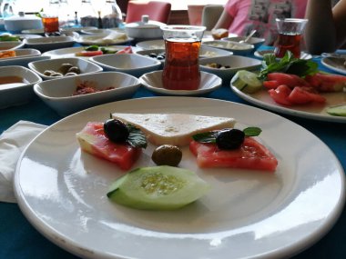 taze ve organik lezzetli açık büfe kahvaltısı