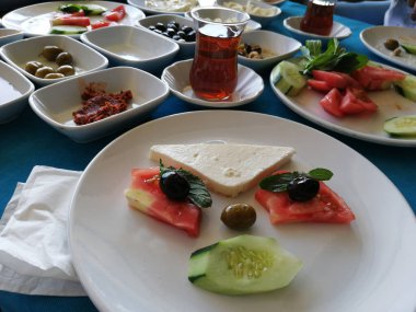 taze ve organik lezzetli açık büfe kahvaltısı