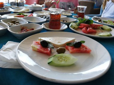 taze ve organik lezzetli açık büfe kahvaltısı