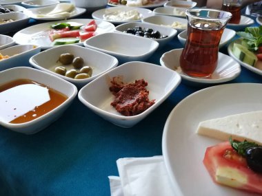 taze ve organik lezzetli açık büfe kahvaltısı