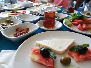 taze ve organik lezzetli açık büfe kahvaltısı