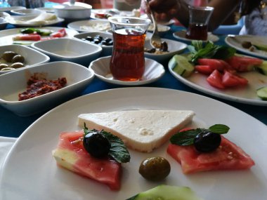 taze ve organik lezzetli açık büfe kahvaltısı