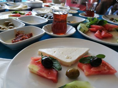 taze ve organik lezzetli açık büfe kahvaltısı