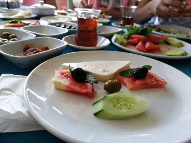 taze ve organik lezzetli açık büfe kahvaltısı