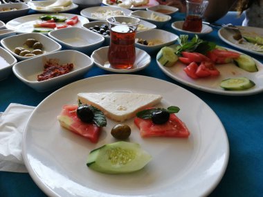 taze ve organik lezzetli açık büfe kahvaltısı