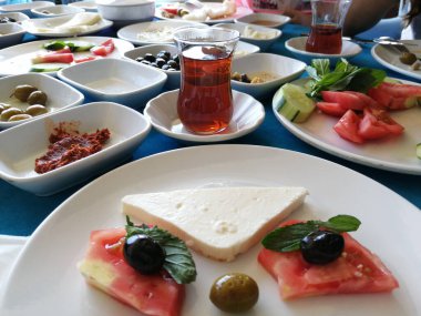 taze ve organik lezzetli açık büfe kahvaltısı