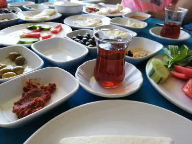 taze ve organik lezzetli açık büfe kahvaltısı