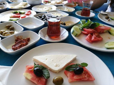 taze ve organik lezzetli açık büfe kahvaltısı