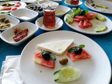 taze ve organik lezzetli açık büfe kahvaltısı