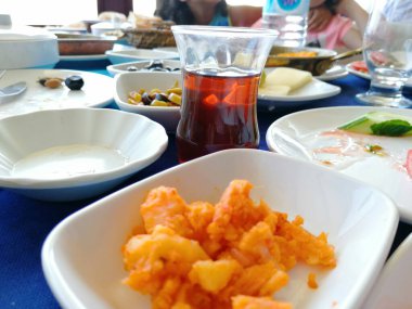 taze ve organik lezzetli açık büfe kahvaltısı