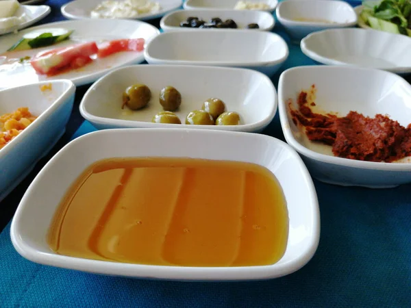 Delicioso Buffet Pequeno Almoço Fresco Orgânico — Fotografia de Stock