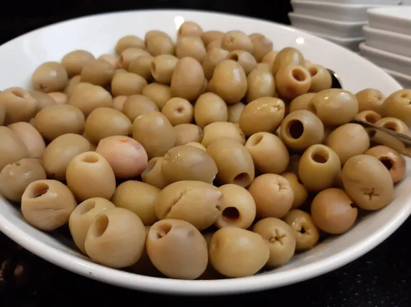 Deliciosas Variedades Azeitonas Frescas Orgânicas — Fotografia de Stock