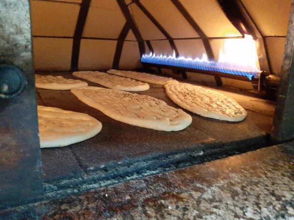 fresh and hot bread from the oven