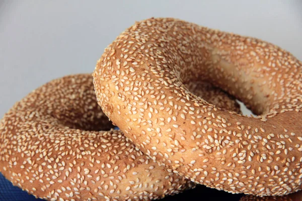 Hot Fresh Sesame Bagel — Stock Photo, Image