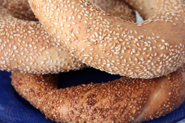 Hot Fresh Sesame Bagel — Stock Photo, Image