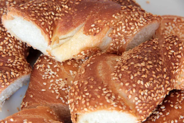 Hot Fresh Sesame Bagel — Stock Photo, Image