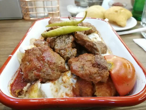 Deliciosa Carne Lombo Salada Prato — Fotografia de Stock