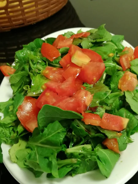 Köstliche Salate Mit Bio Gemüse — Stockfoto