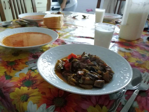 Délicieux Plat Légumes Sur Assiette — Photo