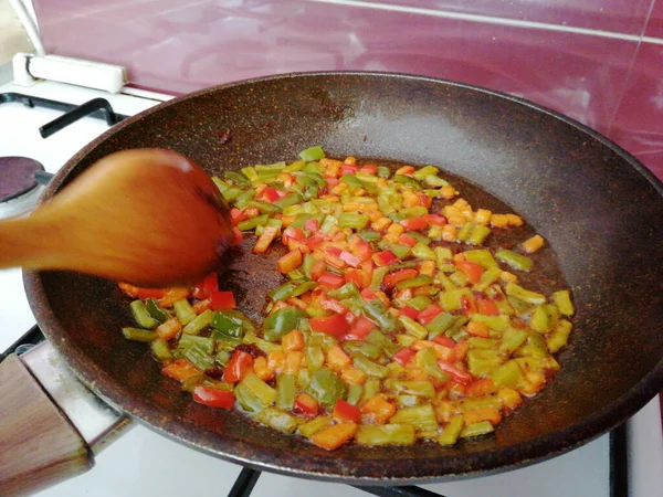 Deilig Vegetabilsk Rett Tallerkenen – stockfoto