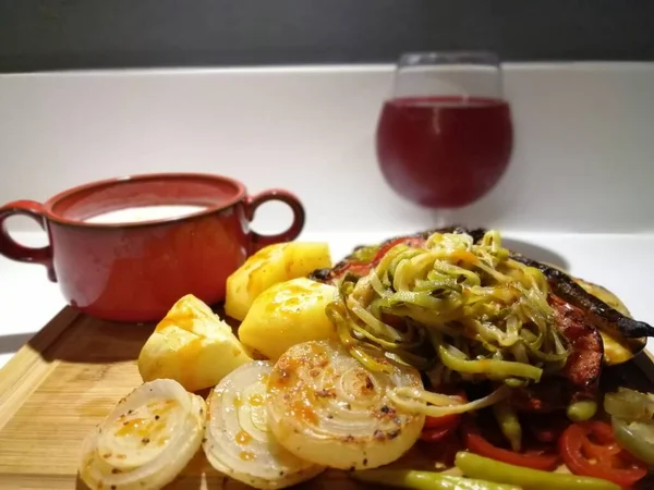 Délicieux Plat Légumes Sur Assiette — Photo