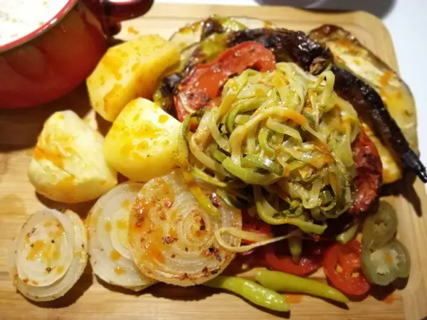 Délicieux Plat Légumes Sur Assiette — Photo