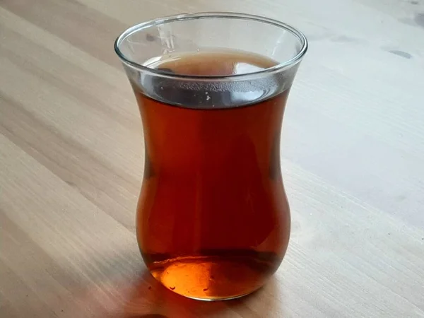 Türkischer Tee Frisch Gebrüht Teeglas — Stockfoto