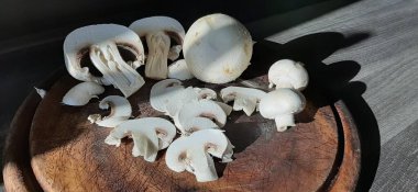 taze ve organik lezzetli mantarlar.