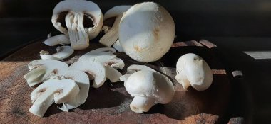 taze ve organik lezzetli mantarlar.