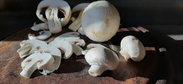 Champignons Frais Biologiques Délicieux — Photo