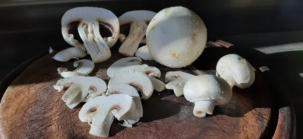 Funghi Freschi Biologici Deliziosi — Foto Stock