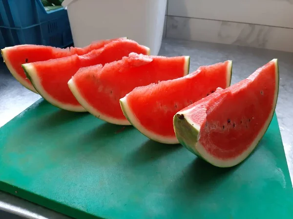 Frische Und Biologische Köstliche Wassermelone — Stockfoto